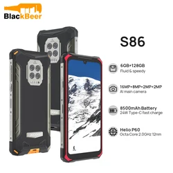 DOOGEE S86 IP68/IP69K Rugged Mobile Phones 6GB RAM 128GB ROM  Smartphone Helio P60 Octa Core Cellphone 8500mAh Super Battery NFC