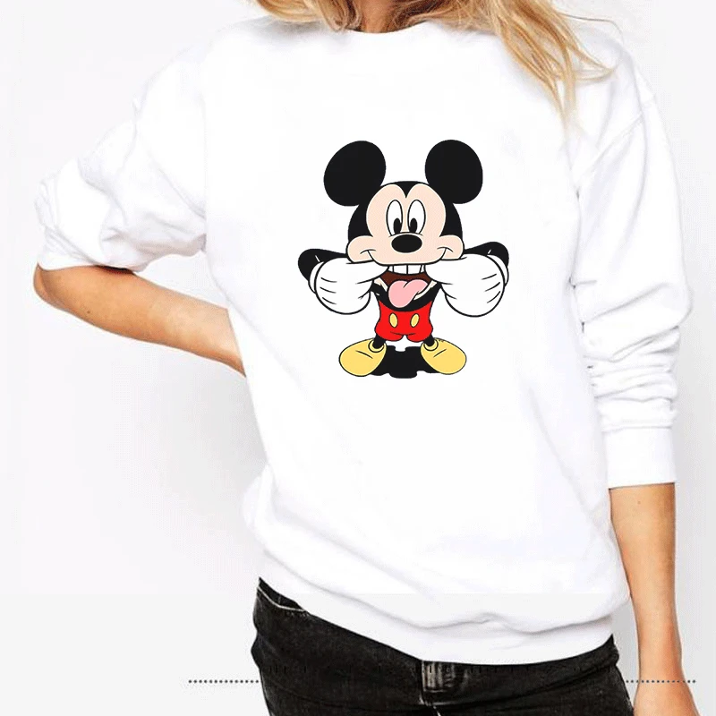 Новые зимние толстовки с принтом Kawaii mouse толстовки для женщин Harajuku толстовка одежда уличная мода хипстер Женская худи