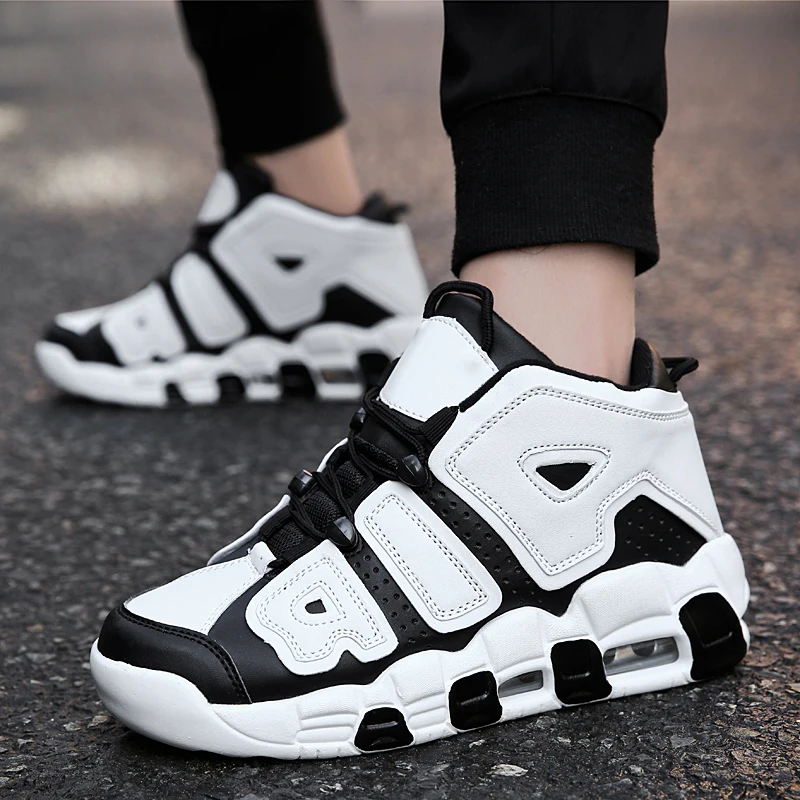 

Fashion Sneaker High Top Men Casual Air Cushioned Running Sport Shoes Basketball Footwear Lace up