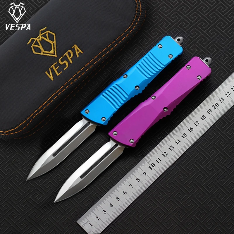 Лезвие ножа VESPA: D2(D/E Satin) Ручка: алюминий походные ножи для выживания на природе EDC