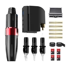 Профессиональная татуировка комплект моторная ручка машина пистолет татуировки Электропитание Иглы Перманентный макияж татуировки роторные машины пистолеты с коробкой