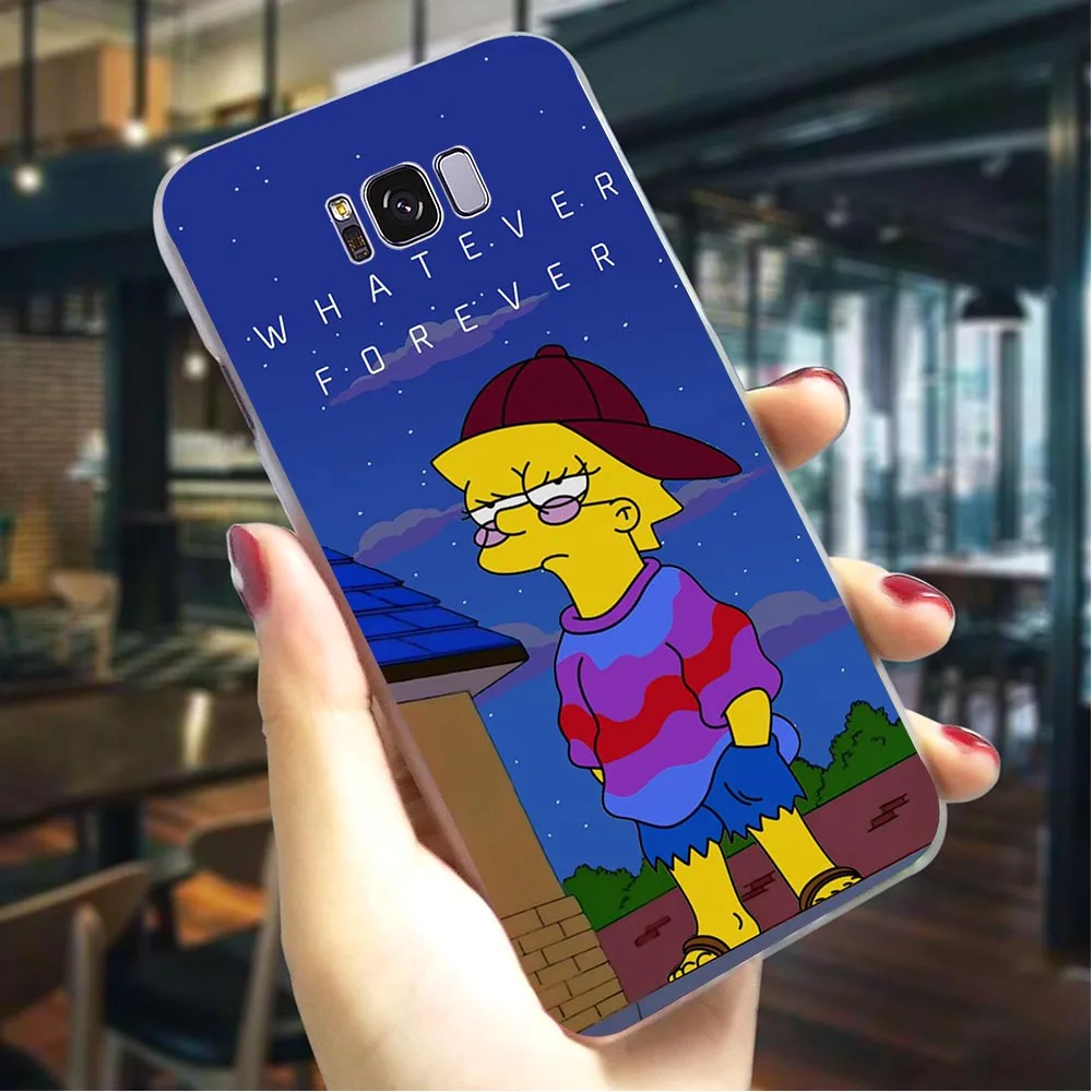 Жесткий чехол с рисунком из аниме Симпсоны чехол для телефона Galaxy A6 чехол A3/A5 A6 A8 Плюс/A7 A9 A10 A20 A30 A40 A50 A60 A70 M40 - Цвет: K2503708