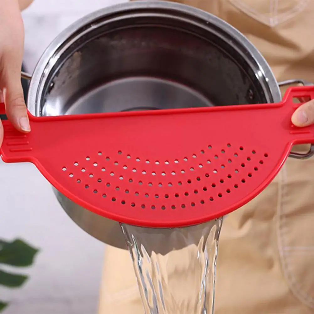 Drainer Board Half Moon Shape Vegetable Washing Heat Resistant Pot Funnel Strainer for Kitchen Gadgets