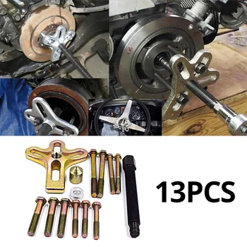 

13* Premium Alloy Steel Auto Repair Tools Kit Anti-rust Steering Wheel Puller Harmonic Balancer Gear Pulley Crankshaft Tools