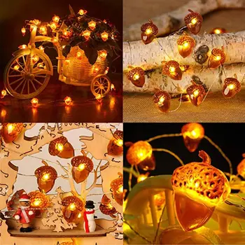 

30 LEDs Acorn Lights String Battery Powered 6.5ft Fairy lights with Remote X6HC