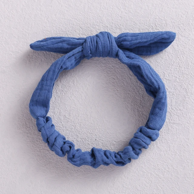 Baby Elastic Hair Bands Girl Headband Cotton Linen Kids Headwear Knot Hair Accessories Toddler Rabbit Ear Turban Playa Ties Soft 13