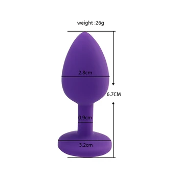 Small Size Safe Silicone Butt Plug With Crystal Jewelry Anal Plug Vaginal Plug Sex Toys For Woman Men Anal Dilator Toys for Gay 2