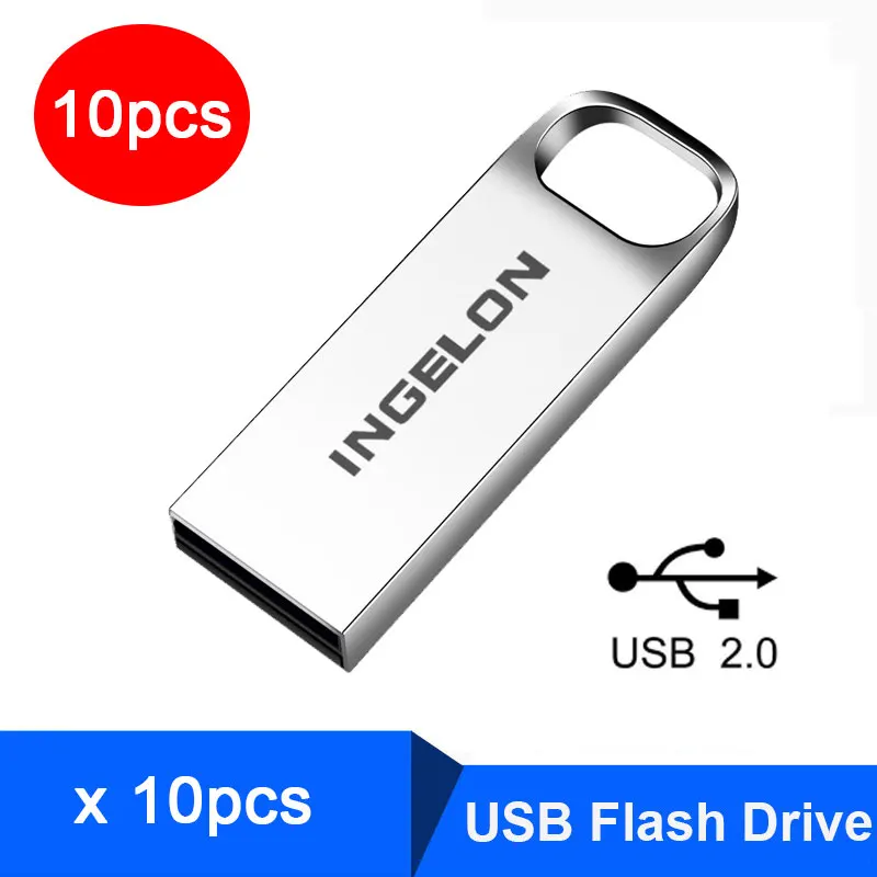 Ingelon 50 шт./лот USB накопитель 16 ГБ 32 ГБ 64 ГБ 128 Гб металл usb2.0/3,0 8 ГБ 4 ГБ Заказные флешки предложения с бесплатной доставкой