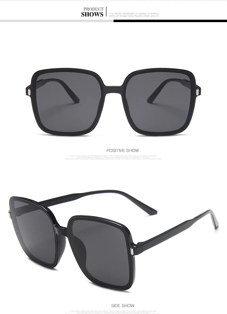 women's sunglasses Brand Designer Oversized Square Sunglasses Women Fashion Big Frame Sun Glasses Ladies Vintage Shades Eyewear zonnebril dames big square sunglasses