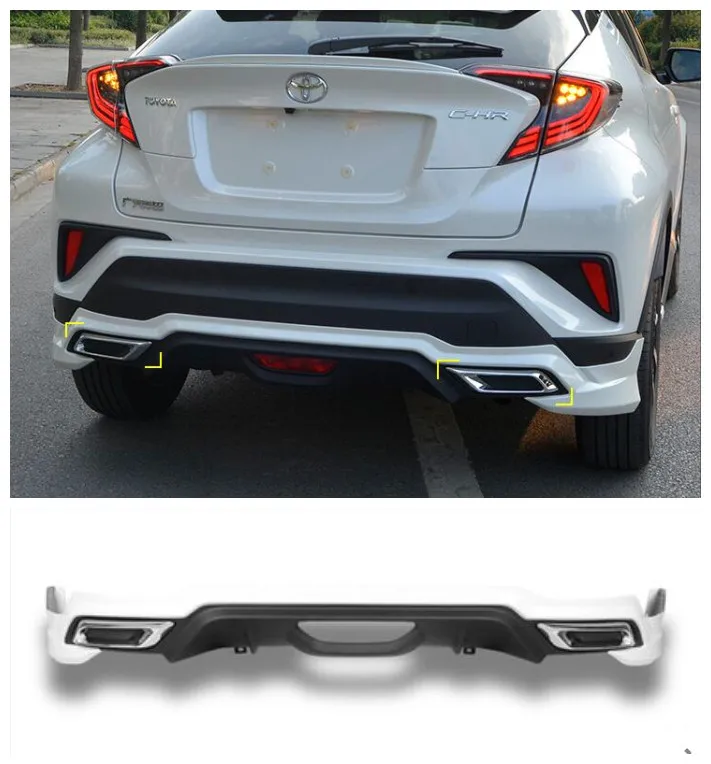 

High quality ABS Car Rear Bumper Protector Cover Guard Skid Plate Fits For Toyota CHR 2018 2019