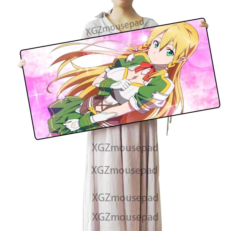  XGZ Campus Comics Sexy Girl Large Game Mouse Pad Black Lock Edge Computer Table Mat Non-slip for Lo