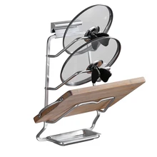 Кухня перфорация горшок шкаф настенный Космический алюминиевый разделочная доска стеллаж для выставки товаров