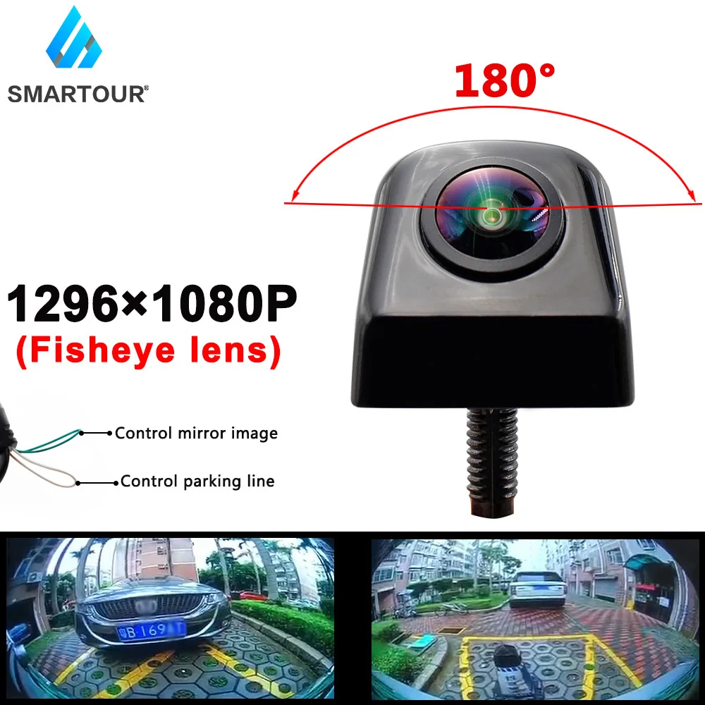 180° CCD Vehicle Rear View Camera Car Reverse Metal Black Fisheye Lens Night Vision Waterproof Universal Front With 4 Pin | Автомобили и