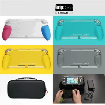 

TPU Protective Case Non-slip Handle Grip Snap Grip Portable Storage Bag for Nintend Switch Lite Console Accessories