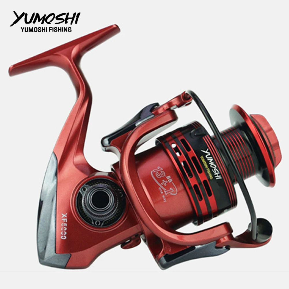 

Fishing Reels 13+1BB 5.5:1 Metal spool fish feeder baitcasting spinning reels mlinete carretilha Sea Rock lure type fishing XF