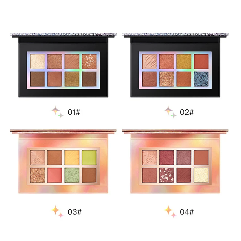 8-color Eyeshadow Palette Matte Pearly Lustre Long Lasting Delicate Texture Eye Shadow MPwell 8-color Eyeshadow Palette Matte Pearly Lustre Long Lasting Delicate Texture Eye Shadow MPwell