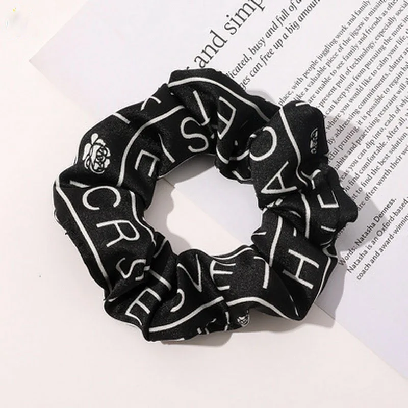 Girl Elastic Silk Scrunchie Women Ruban Satin Purple Hair Bands Black Crunchy Hair Ties Gum Ponytail Holder Chouchou Accessory bridal hair clip Hair Accessories