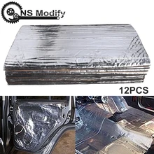 12 шт. 50*30 см брандмауэр шумоизоляция коврик для автомобиля тепловой изоляции звукоизоляции коврик для капюшон крыши колесико для двери Арки загрузки