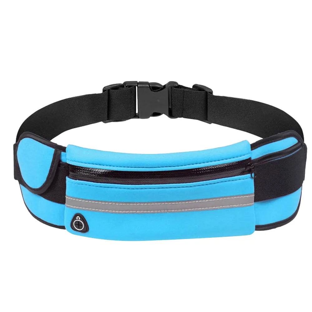 Новая модная мини-поясная сумка для женщин и мужчин, портативная Удобная USB поясная сумка для путешествий, многофункциональная Водонепроницаемая поясная сумка для телефона - Цвет: Синий