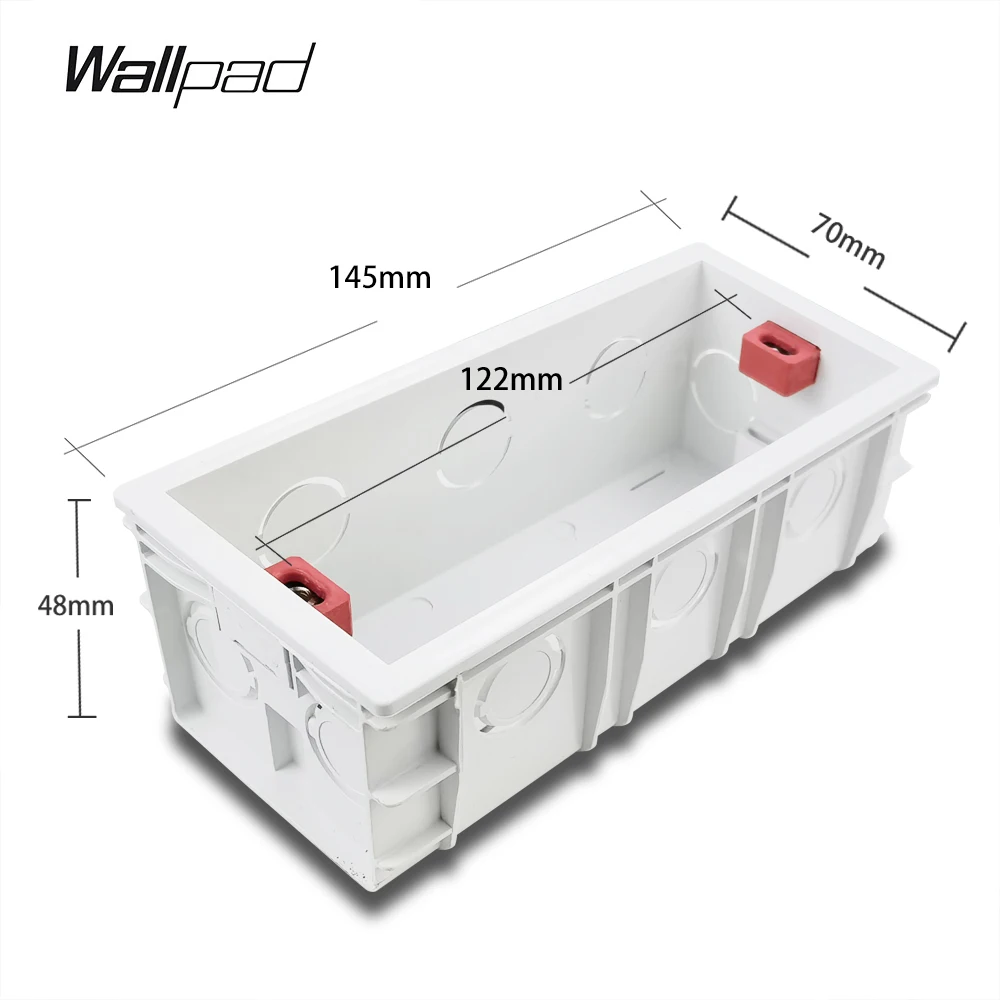 Wallpad 145*70mm IL AU US Wall Mounting Rectangle Junk Box for 153*75MM Wall Switch Socket Cassette Back Hidden Box box 9M