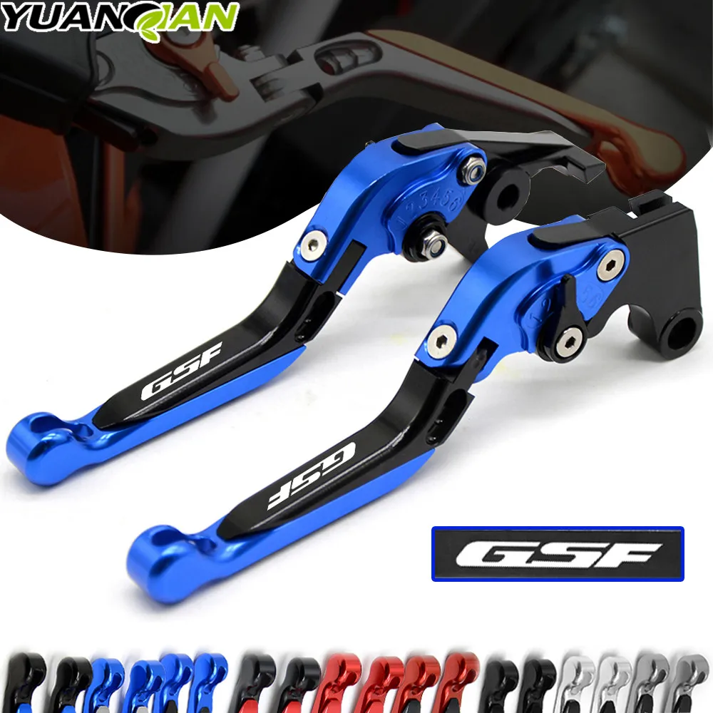 for SUZUKI GSF600S BANDIT 96-2004 GS500F 04-09 Clutch Brake With Logo GSF Motorcycle CNC aluminum Adjustable Brake Clutch Levers