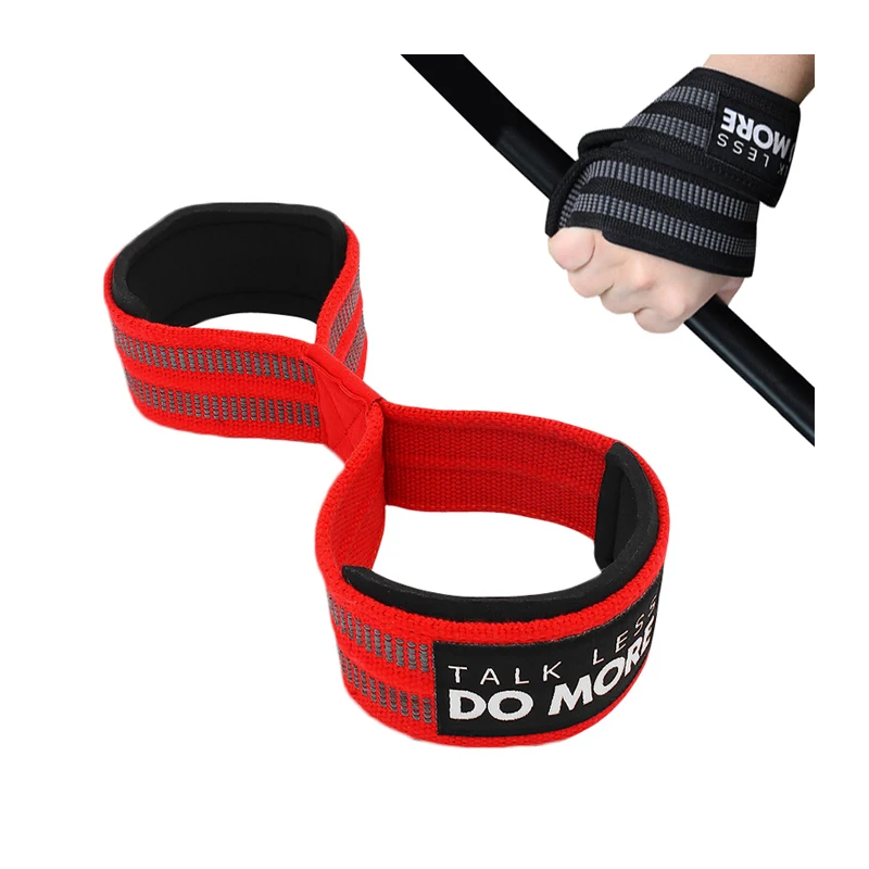 2pcs Figure 8 Weightlifting Straps Lifting Straps Deadlift Wrist Strap