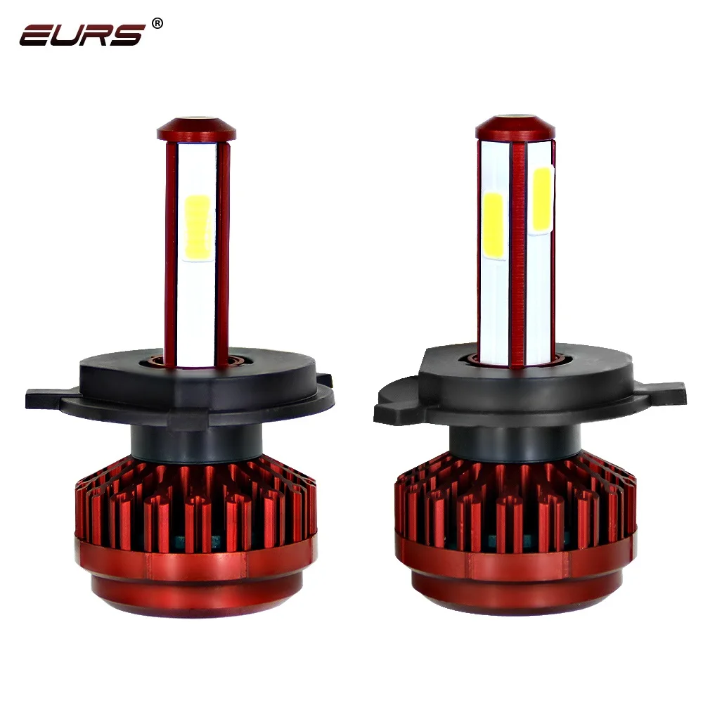 EURS(TM) 2pcs led buld accessorier IP65 8000lm красный головной убор H1 H4 H7 9005 9006 80W 12v R7 система