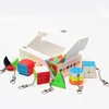 6 in1 Ornaments gift box Key chain Puzzle magic Cube 3x3 cube backpack pendant 3x3 cubo magico 6 pcs lovely Keychain cube toys ► Photo 2/6