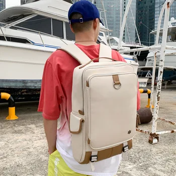 

Three dimensional fixed Backpack Laptop Bag anti splash simple student computer backpack