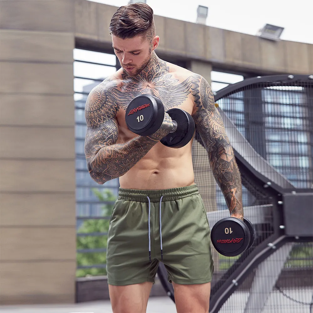 

2020 Summer New Men's Casual Jogging Running Sports Muscle Fitness Shorts Breathable Quick-drying Double Shorts