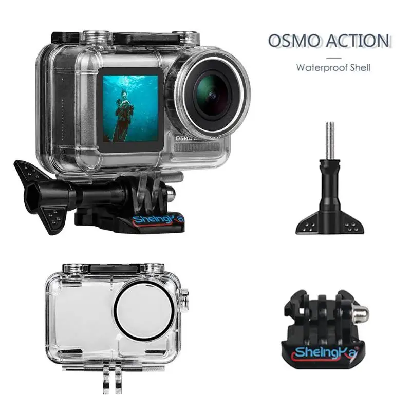 40 м подводный водонепроницаемый чехол для DJI Osmo Action Sports camera длиной 8,8 см шириной 4,5 см и высотой 7,7 см