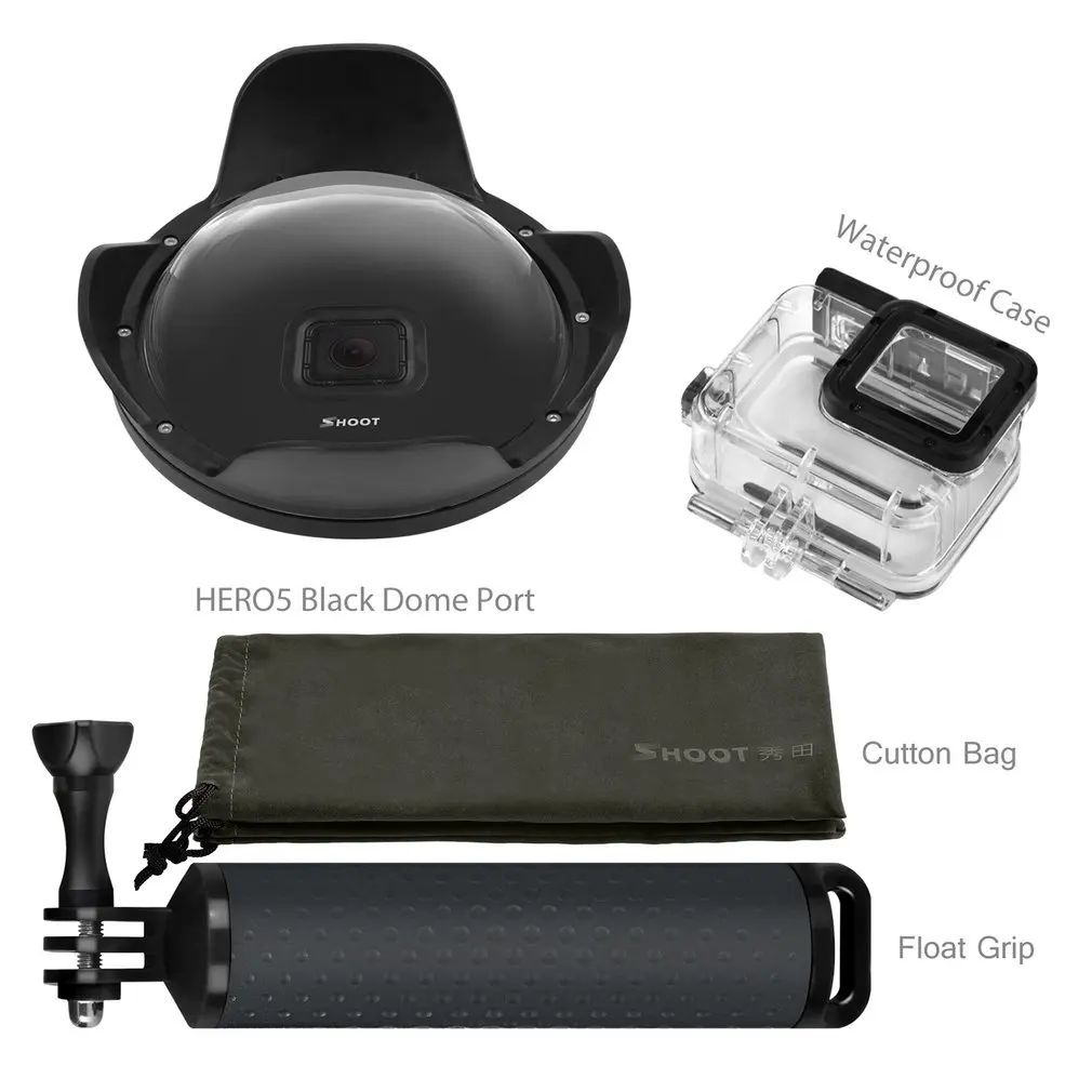 

Professional SHOOT Diving Dome Port Fish Eyes Lens Cover Mask Sports Camera Accessories For GoPro Hero 5 Generation