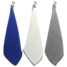 Гольф-мастер полотенце с зажимом карабина из микрофибры вафельные принадлежности для плетения легкий вес быстрая сушка для чистки клубов спорта