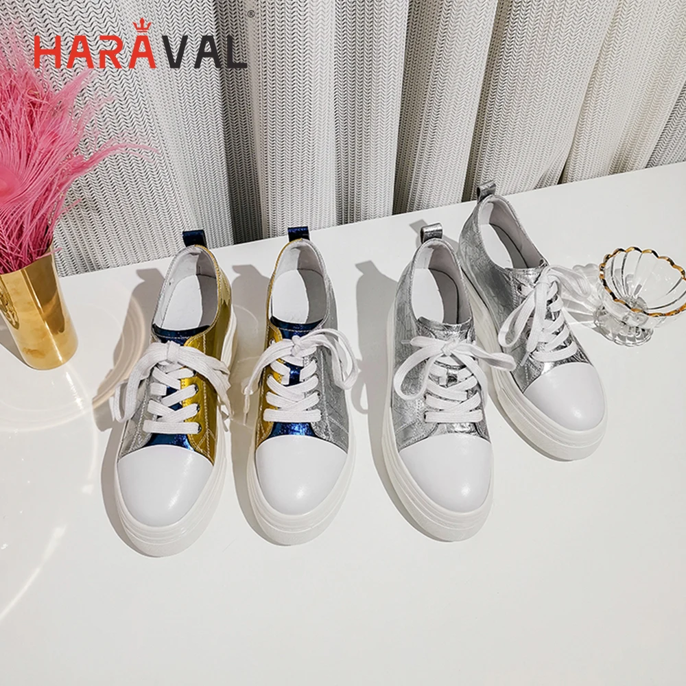 HARAVAL/сезон весна-осень; Новинка; модные маленькие белые туфли с круглым носком; обувь на платформе с перекрестными ремешками; Повседневная обувь в английском стиле; N107