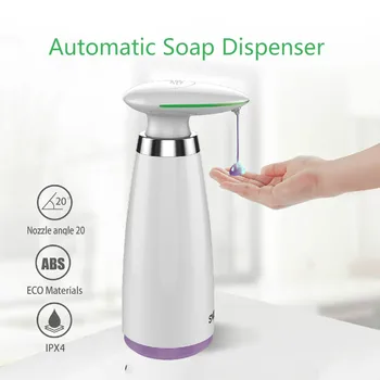

350ml Automatic Soap Dispenser Pump for Kitchen Bathroom Accessory Smart Hand Wash Liquid Soap Shampoo Dispenser with Bottle