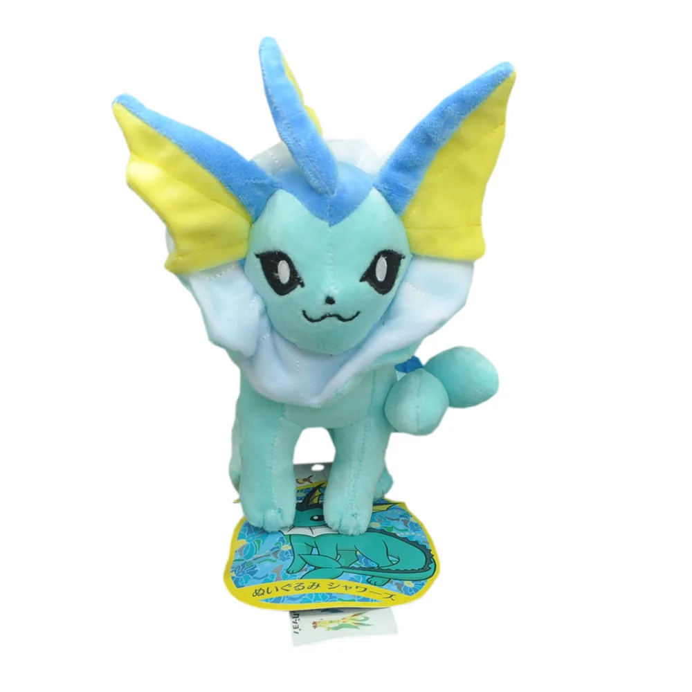 Блестящий умбреон Sylveon Umbreon flarion Vaporeon Jolteon Eevee Espeon Leafeon Glaceon 13-23 см плюшевая кукла мягкая игрушка Розничная - Цвет: Vaporeon 18CM