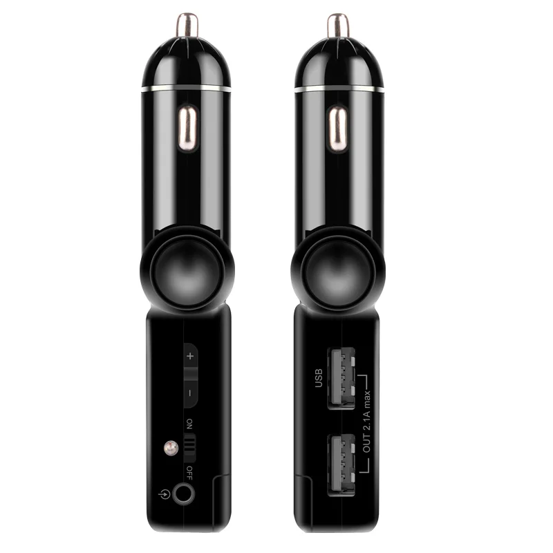Fm-трансмиттеры автомобиля Aux Mp3 плеер FM модулятор громкой связи Bluetooth гарнитура для авто с светодиодный Дисплей Портативный Dual USB Зарядное устройство