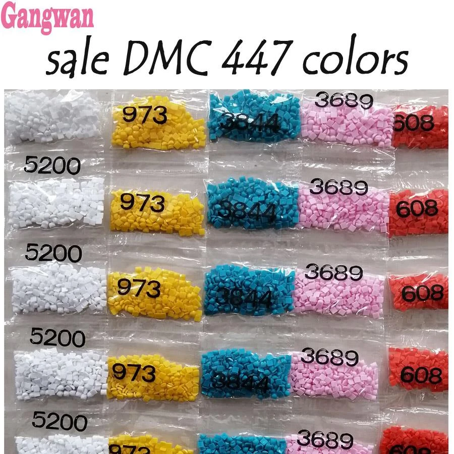 Full Round/square Drill Wholesale Dmc 447 Colors Diamond Rhinestone
