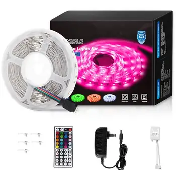 

Led Strip Lights 16.4ft 5m Flexible Color Changing RGB Led Light Strip 5050 150leds LED Tape Lights Kit with 44 Keys jk1649