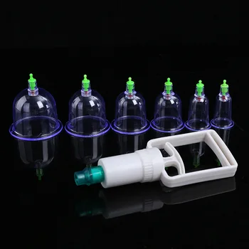 

6Cups Chinese Magic Medical Vacuum Cans Cupping Cup Cellulite Suction Cup Therapy Back Body Anti-cellulite Massage Artifact