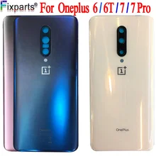 Оригинальное A6000 стекло для OnePlus 6 7 Pro задняя крышка батарейного отсека Дверь задняя стекло для Oneplus 6T Крышка батарейного отсека 1+ 6 корпус чехол+ клей