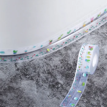 

Waterproof Shower Sink Bath Sealing Strip Tape PVC Self Adhesive Pattern Wall Sticker For Bathroom Kitchen Mildew Proof Line
