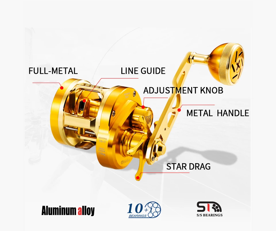 RYOBI VARIUS GR30 Slow Jigging Fishing Reel 10+1BB Baitcasting