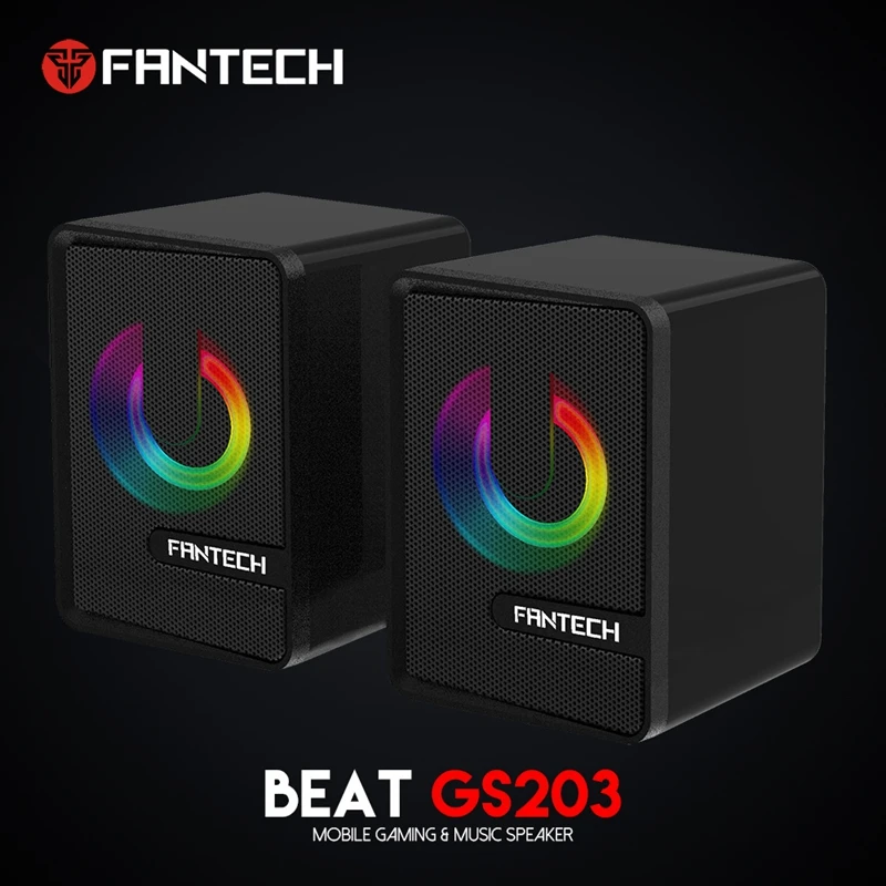 FANTECH GS203 компьютерный динамик мини RGB подсветка HIFI сабвуфер для ноутбука