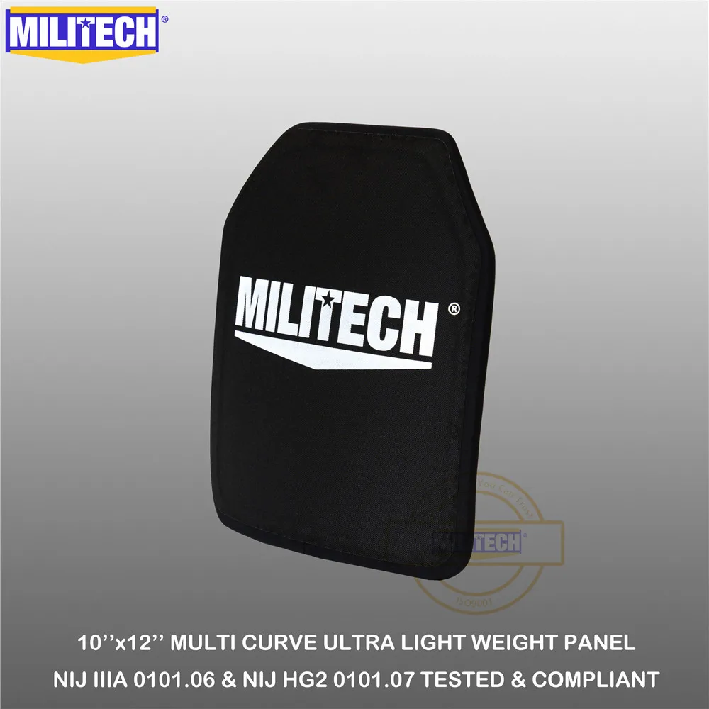 Пуленепробиваемая пластина MILITECH 10 &quotx 12&quot NIJ IIIA 3A 0101 06 &amp 07 HG2 сверхпрочный СВМПЭ