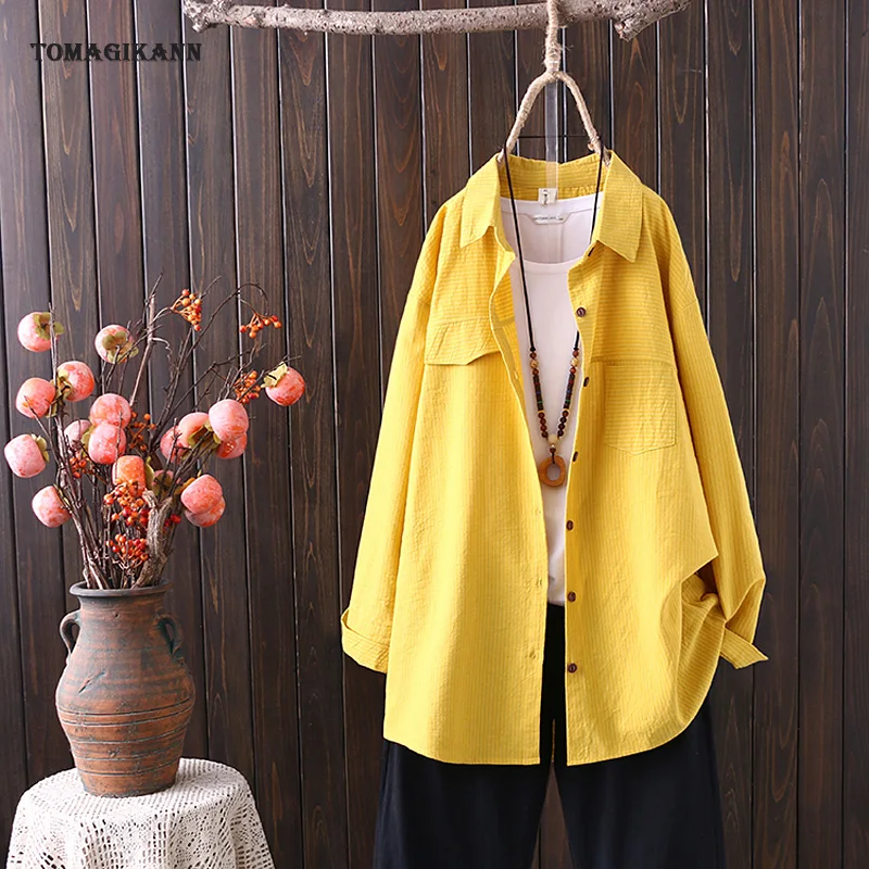 

Woman Blouse Women's Long Sleeve Asymmetrical Striped Plus Size Shirt 2020 Fashion Womens Tops and Blouses Spring Tops 4XL