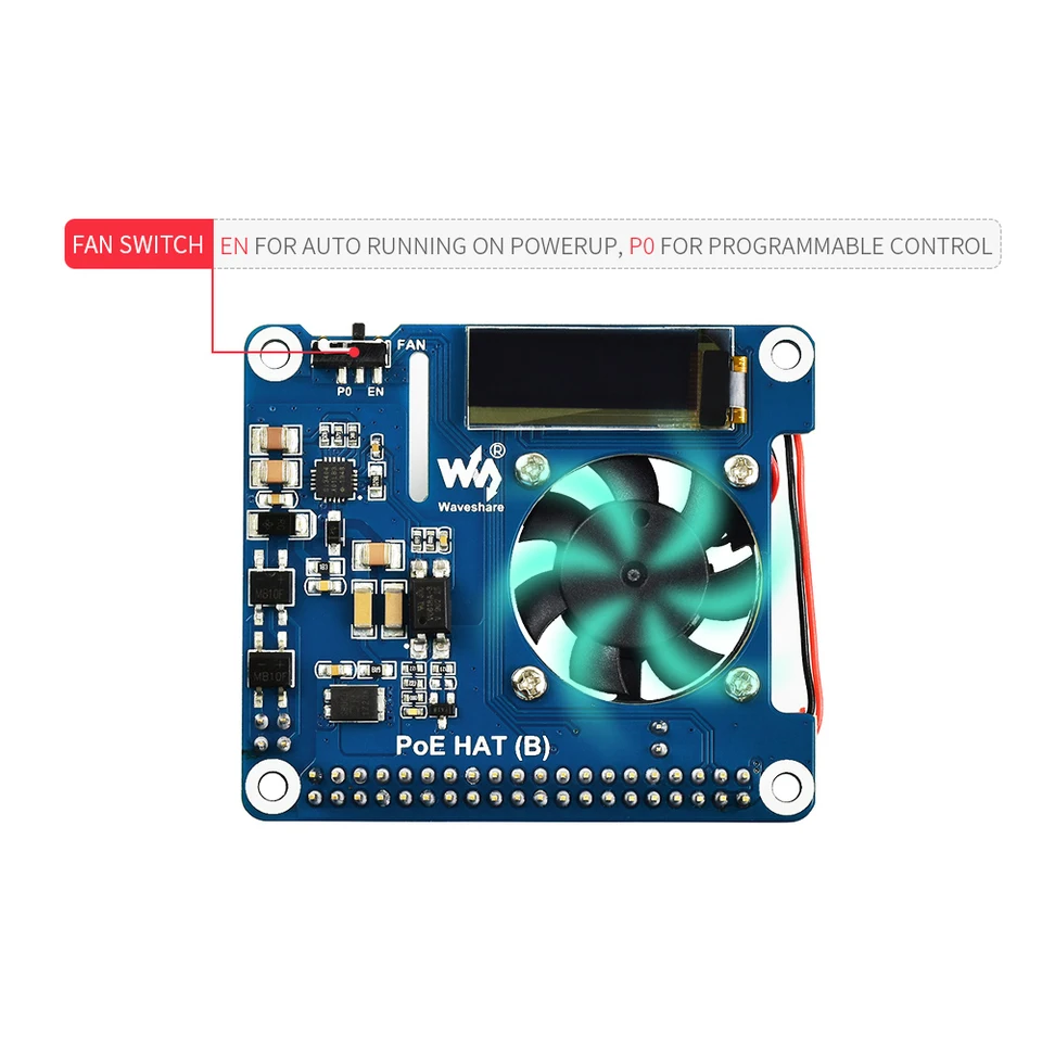 Ventola Di Raffreddamento PWM Per Raspberry Pi - HAT Con Controllo I2C