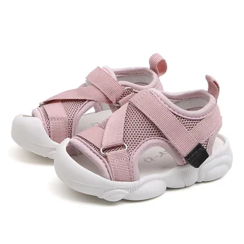 

Summer New Boys Sandals Roman Shoes Open Toe Flat Sandals Baby Boys Mesh Breathable Sport Shoes For girls KS612
