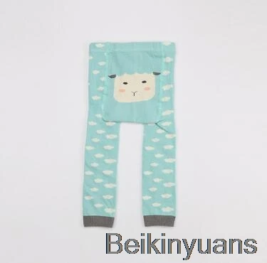 Lake blue sheep Детские колготки с рисунками из мультфильмов; хлопковая верхняя одежда; теплые колготки для мальчиков и девочек; Модные трикотажные колготки с рисунками - Цвет: Lake blue sheep