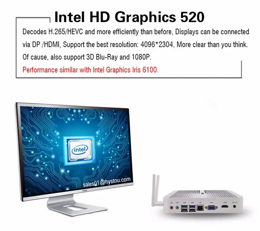 Intel core i3 6006u minipc nuc i7 windows10 wifi с bluetooth 2,7 ГГц intel HD Graphics 520 faless mini pc 4K VGA HDMI
